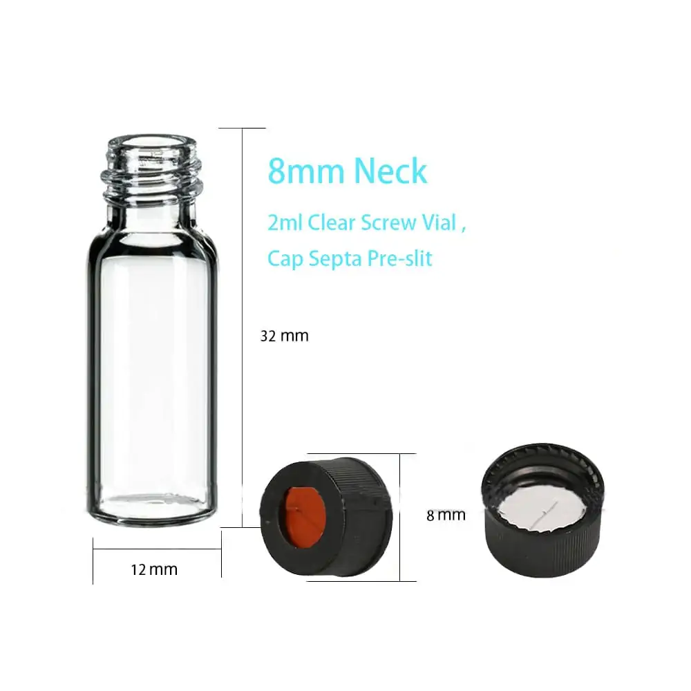 12x32mm testing chromatography sample vials caps and closures 